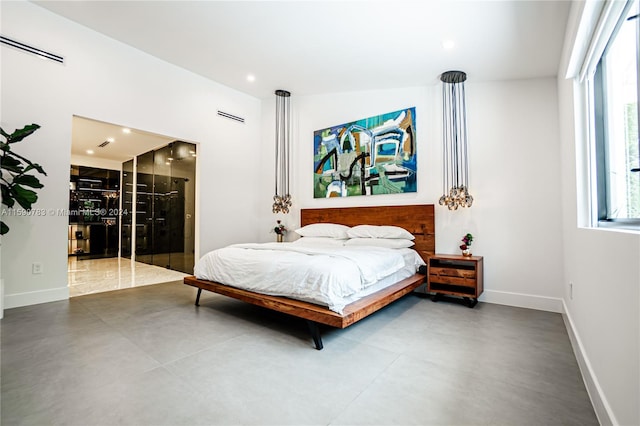 view of tiled bedroom