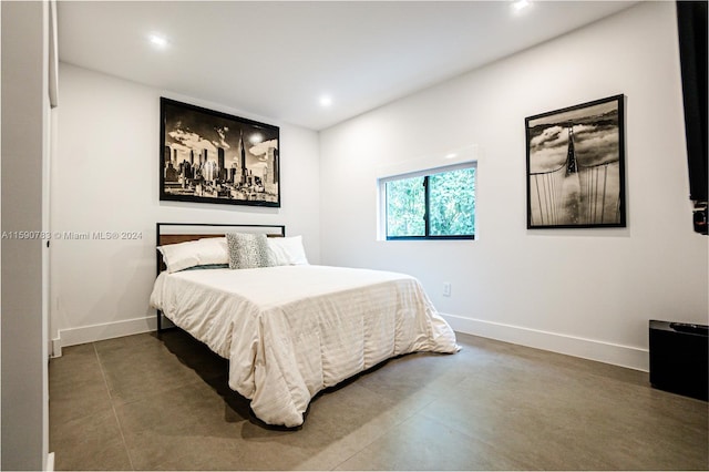 view of tiled bedroom