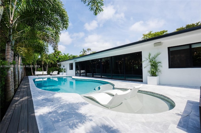 view of pool with a patio