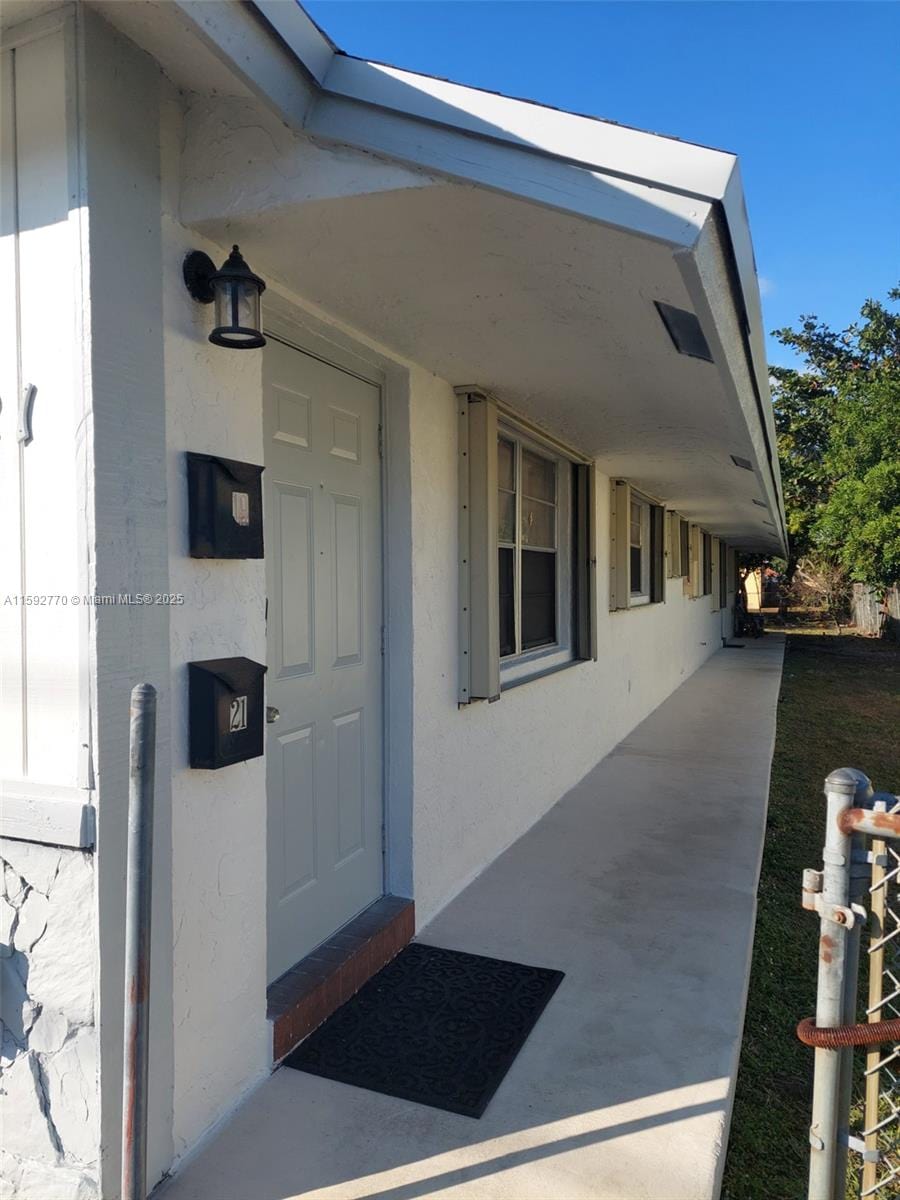 view of doorway to property