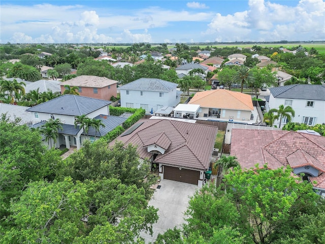 bird's eye view featuring a residential view