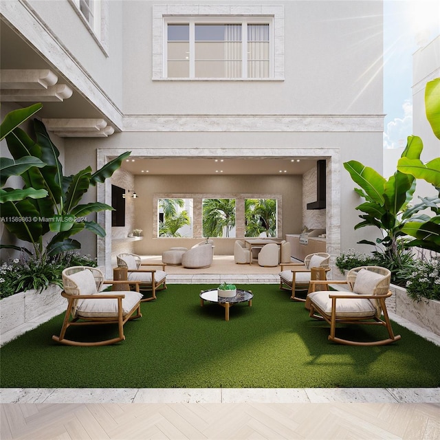 view of patio / terrace featuring an outdoor hangout area