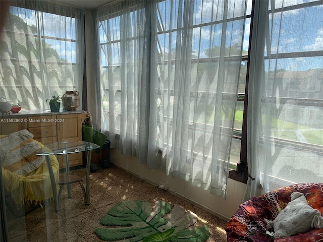 view of sunroom