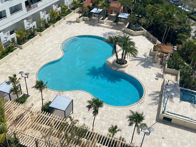 view of pool with a patio area