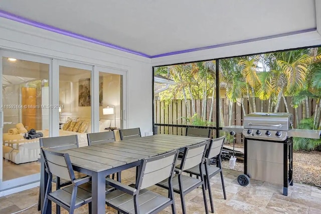 view of sunroom / solarium