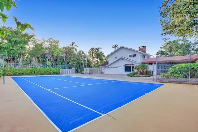 view of tennis court