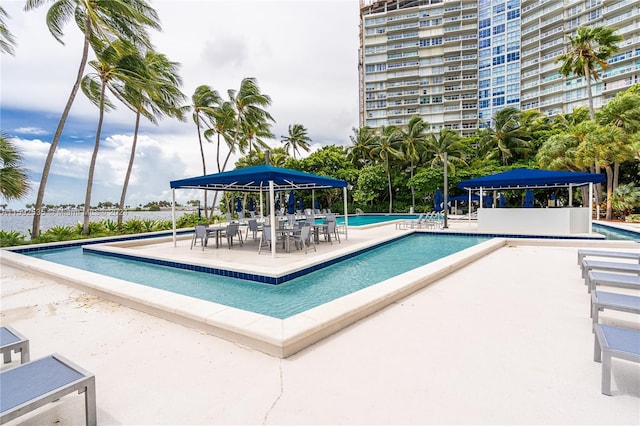 view of pool with a patio area