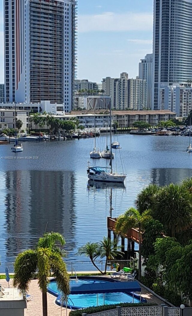 view of water feature