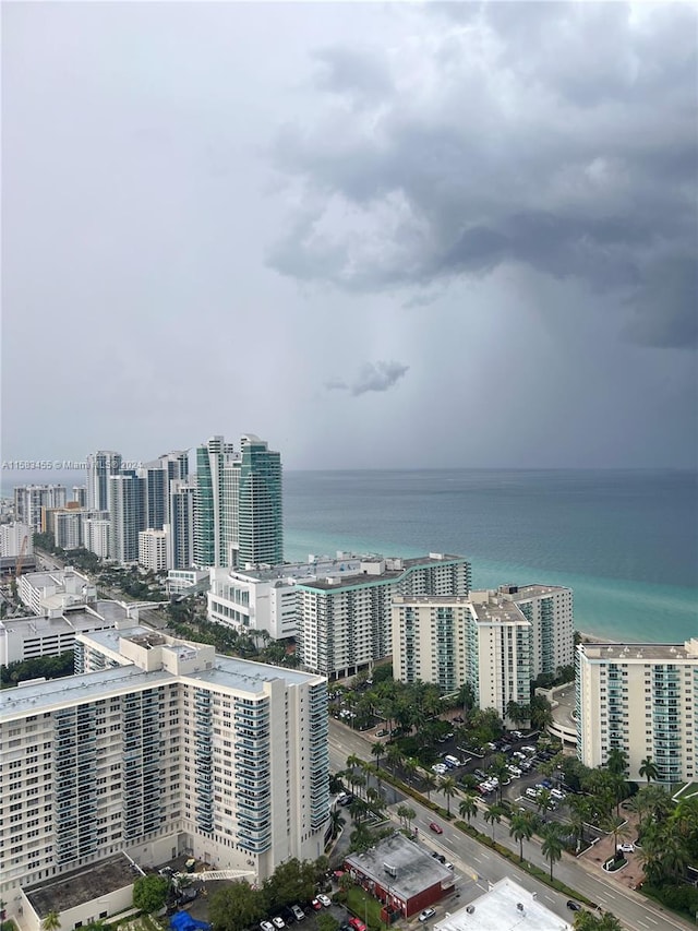 city view with a water view