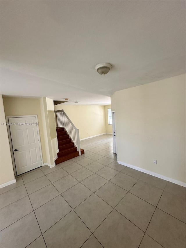 view of tiled spare room