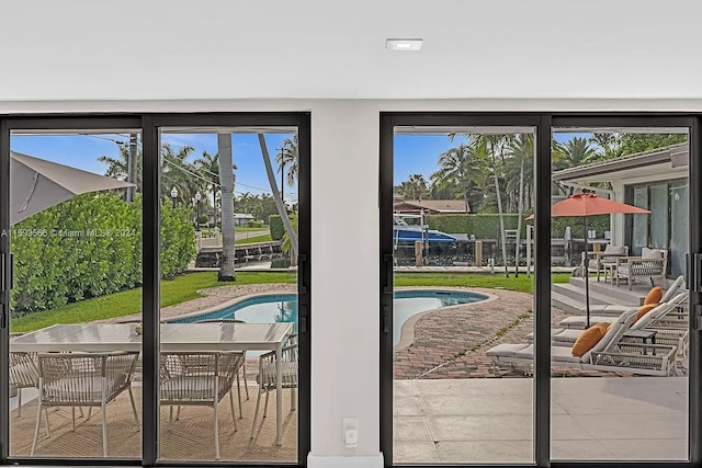 view of doorway to outside