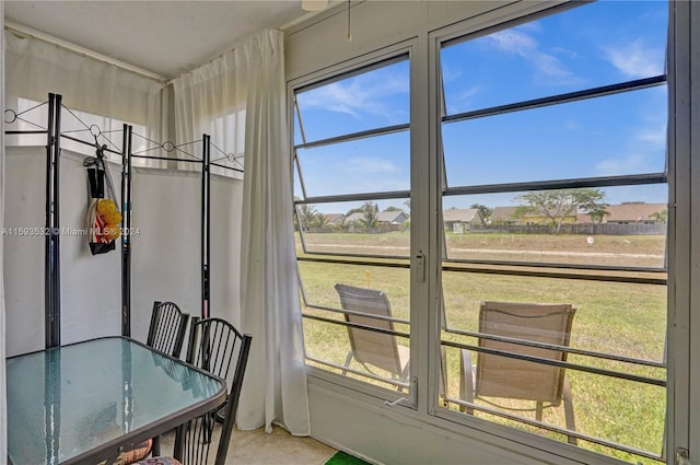 sunroom featuring plenty of natural light