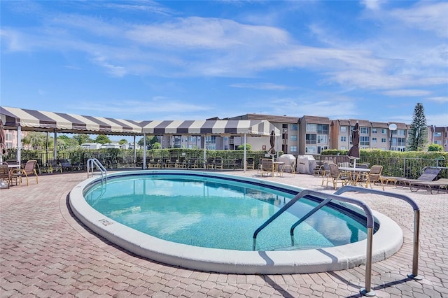 view of pool with a patio