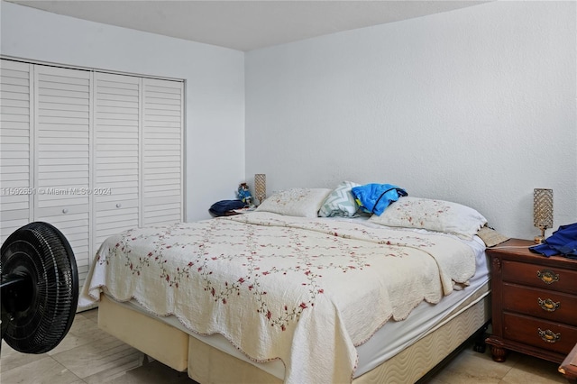 view of tiled bedroom