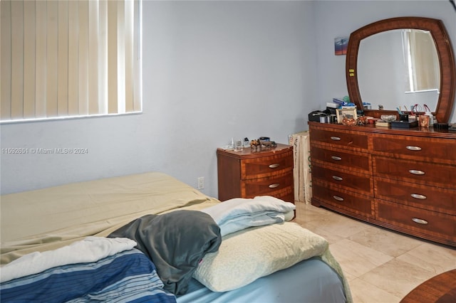 view of tiled bedroom