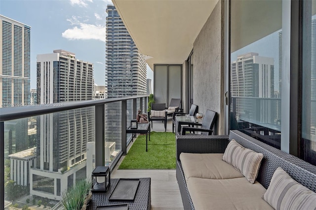 balcony with an outdoor living space