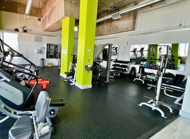 view of workout area