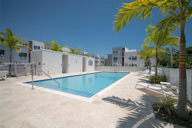 view of pool with a patio