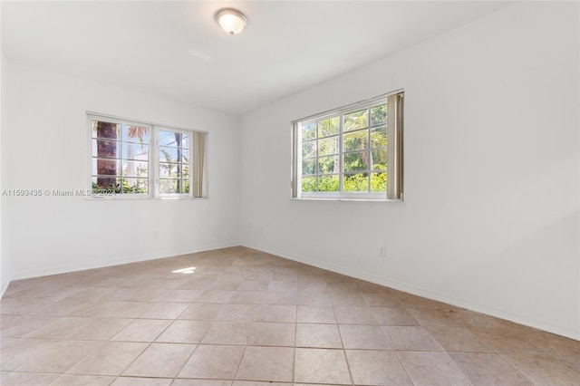 view of tiled empty room