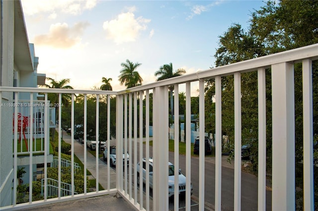 view of gate at dusk