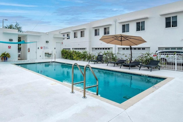 view of pool with a patio area