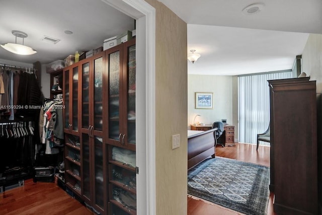 spacious closet with wood-type flooring