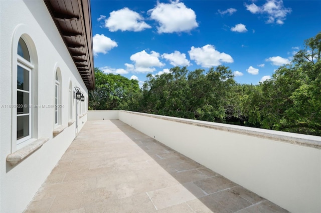 view of patio with a balcony