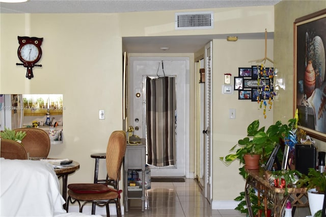 interior space with tile flooring