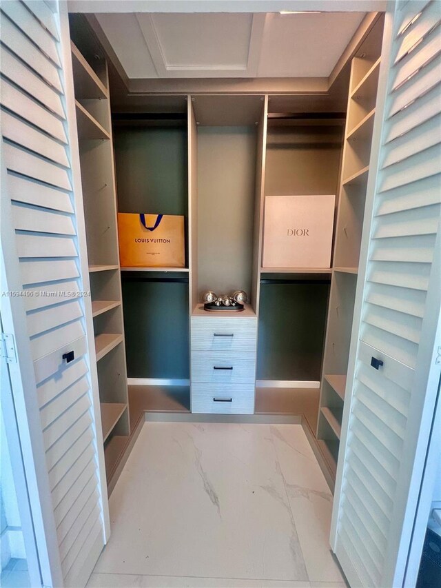 view of walk in closet