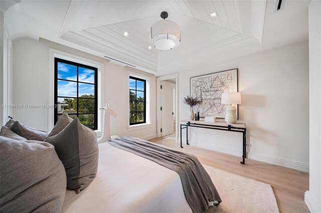 living room with ornamental molding and wooden ceiling