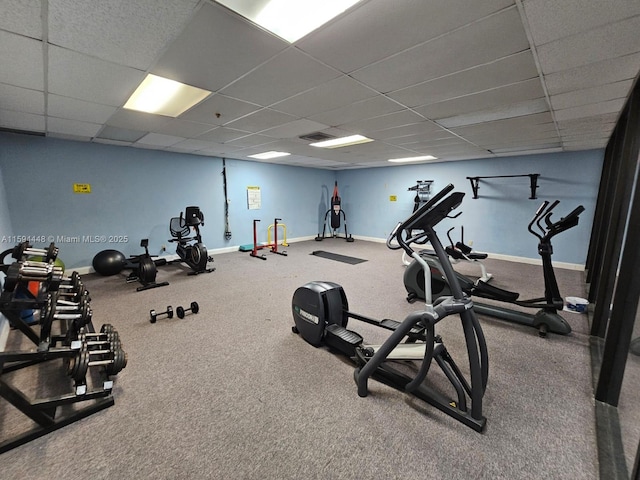 6921 Environ Blvd Unit 4N, Lauderhill, FL 33319 - gym with a drop ceiling
