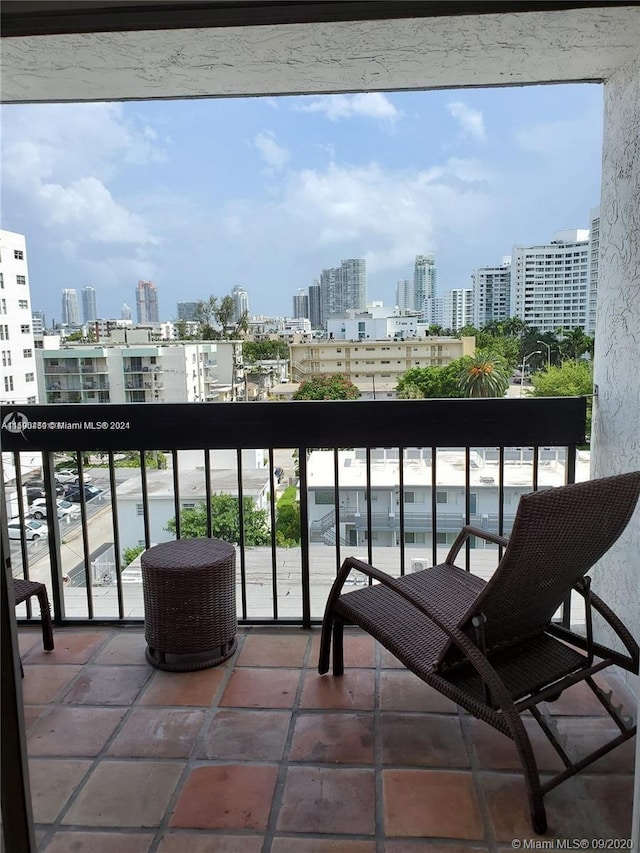 balcony featuring central AC unit