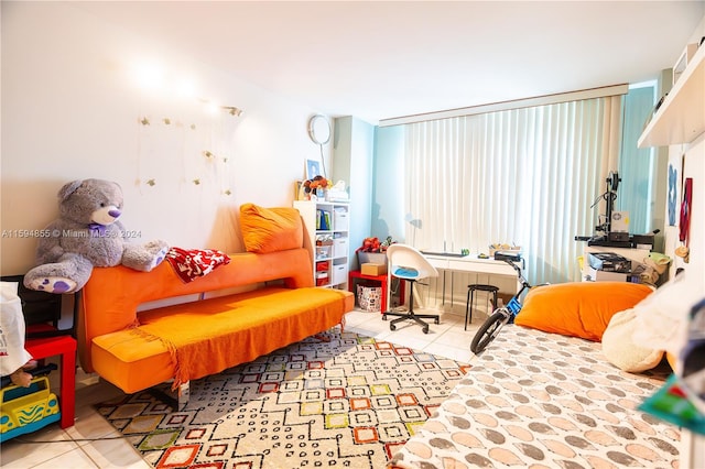 view of tiled bedroom