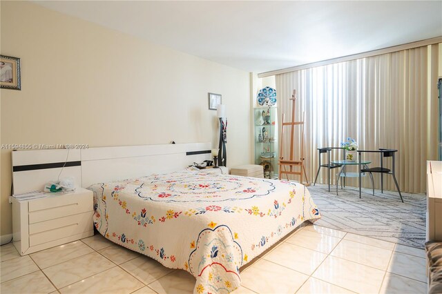 view of tiled bedroom