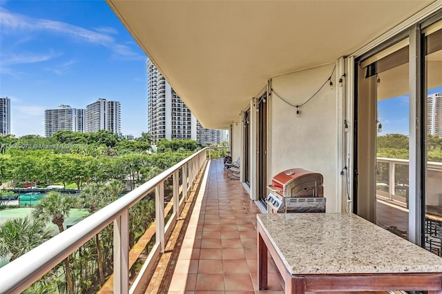 balcony with grilling area