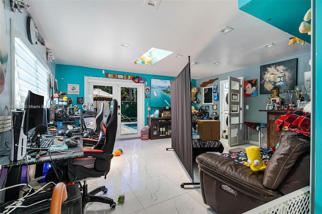 1651 NW 111th St, Miami, FL 33167 - office space with marble look tile flooring and french doors