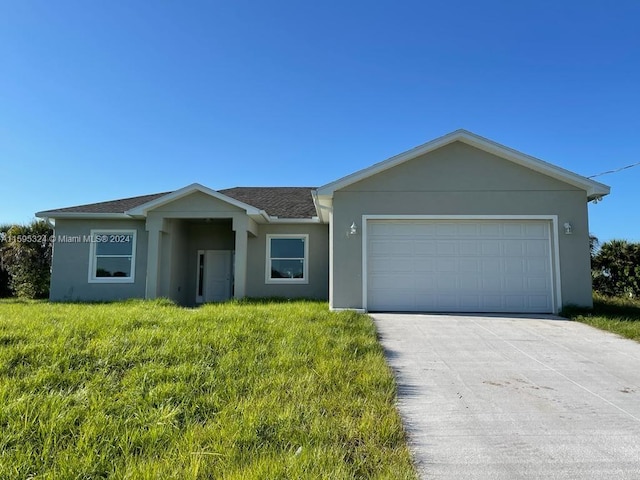 single story home featuring a garage