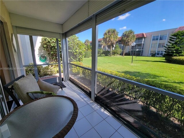 view of sunroom