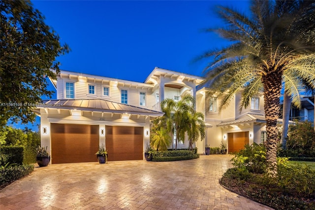 view of front of house featuring a garage