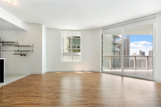 empty room featuring light hardwood / wood-style floors