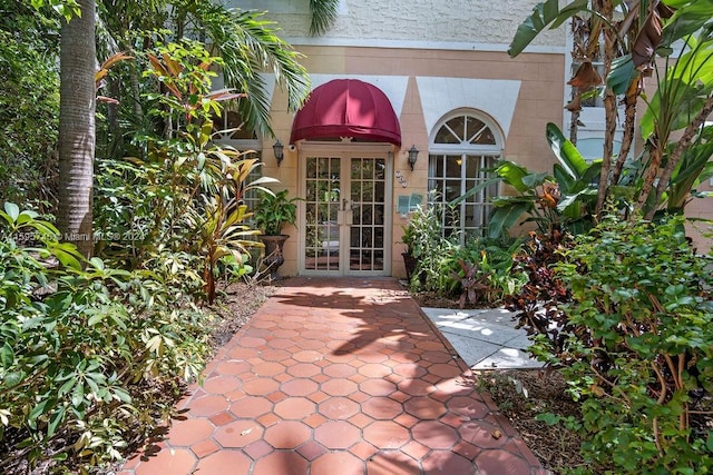 entrance to property with french doors