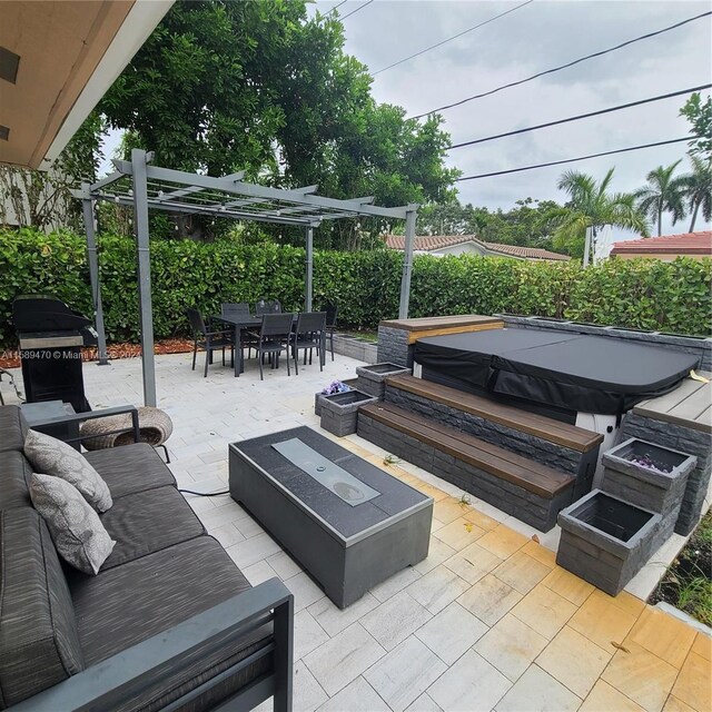 view of patio featuring outdoor lounge area