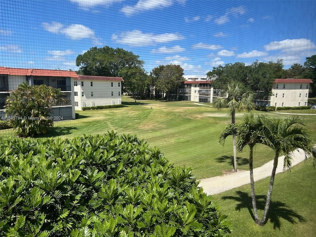 view of community with a lawn