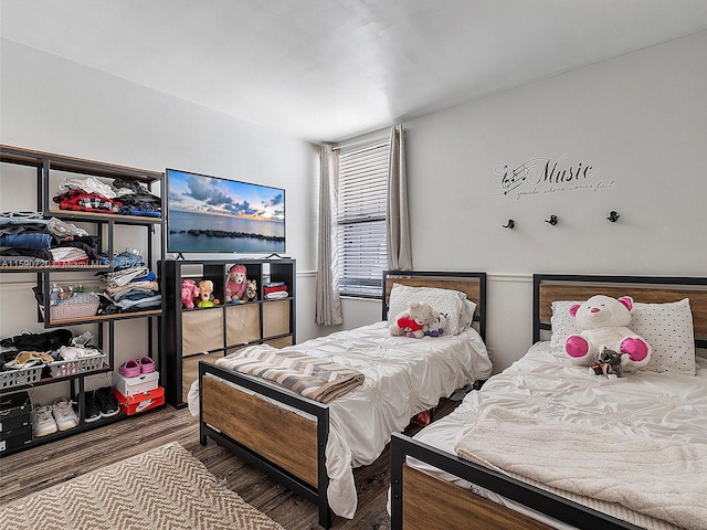 bedroom featuring hardwood / wood-style floors