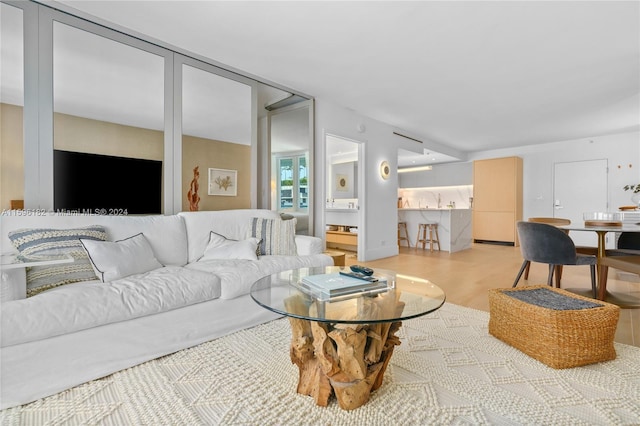 living room featuring wood finished floors