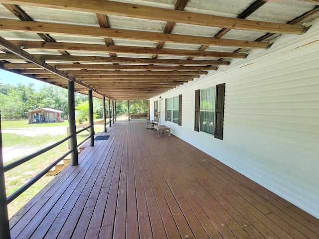 view of wooden terrace