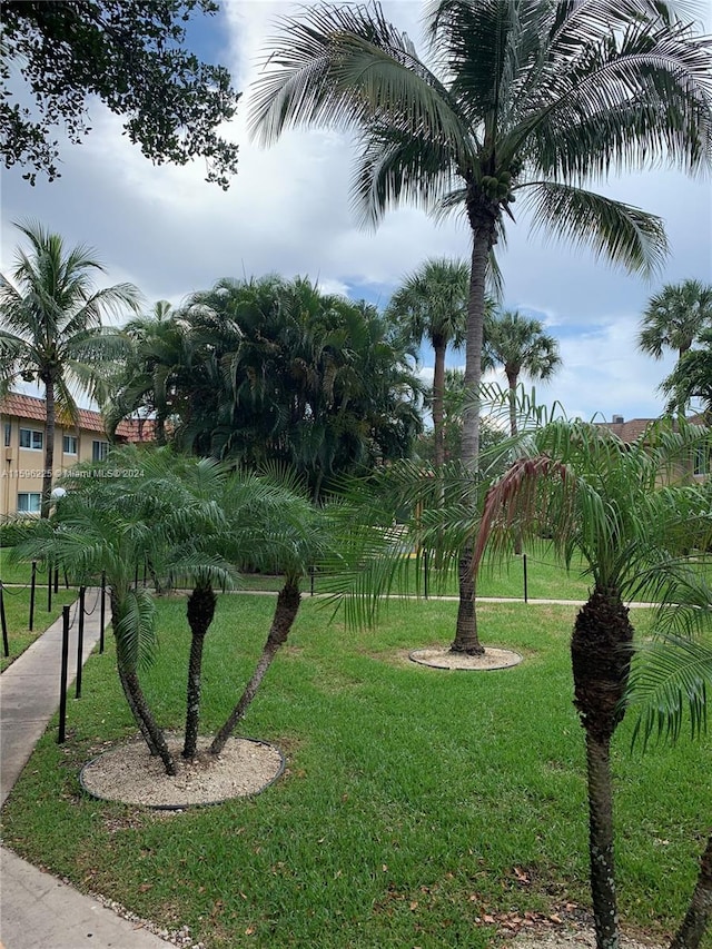 view of home's community featuring a lawn