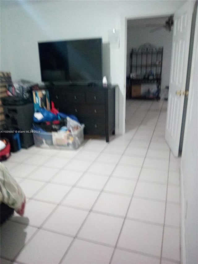 living room featuring tile floors