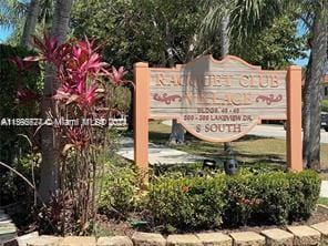 view of community sign