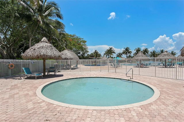 view of pool with a patio area